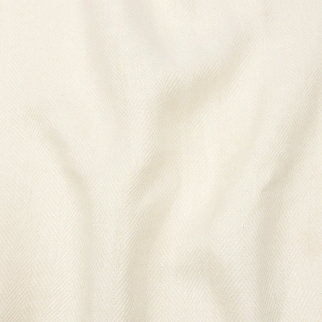 Ivory Herringbone Heavy Cotton Woven