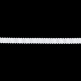 Matte White Recycled Polyester Petersham Grosgrain Ribbon - 4mm