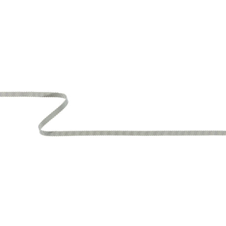 Light Gray Recycled Polyester Petersham Grosgrain Ribbon - 4mm