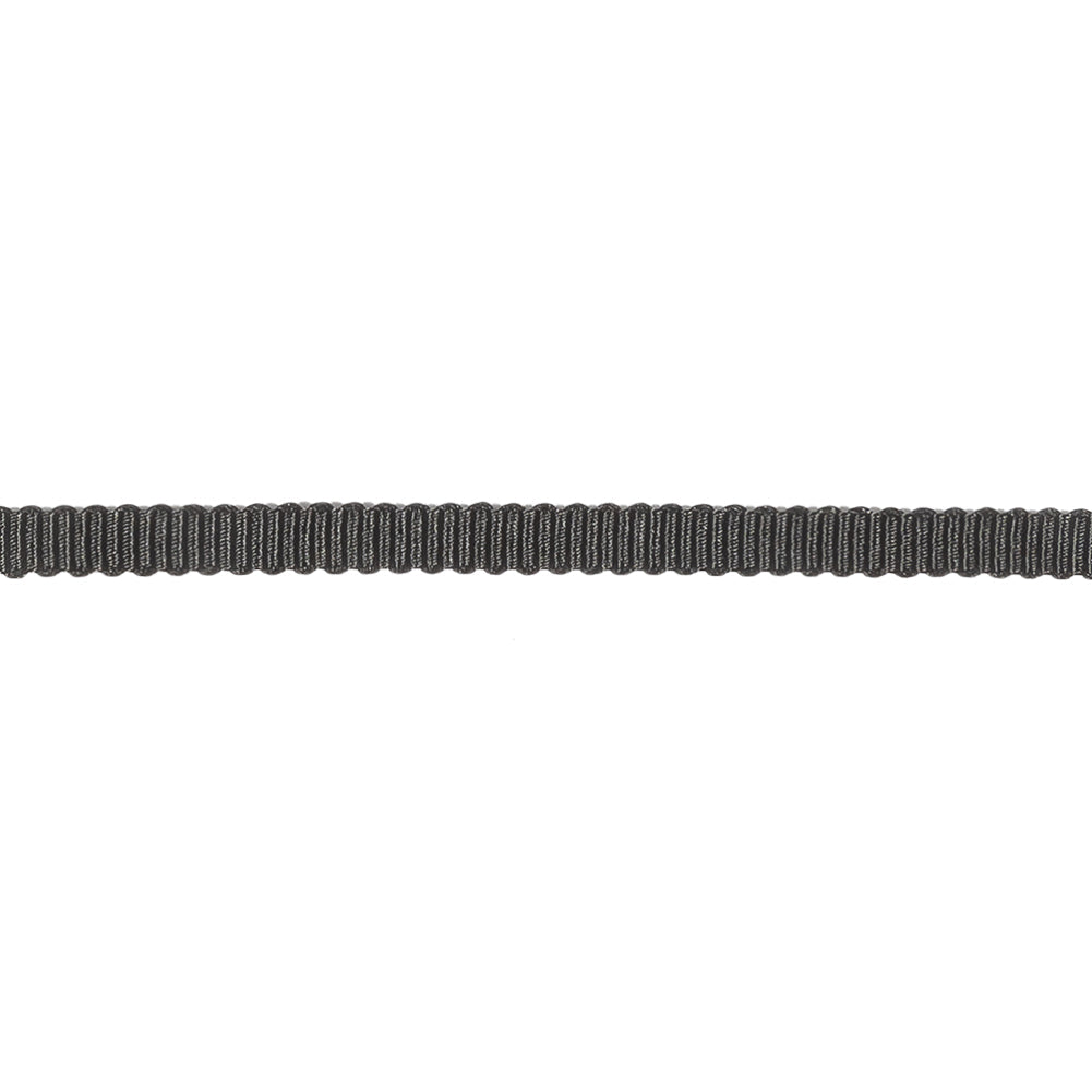 Black Recycled Polyester Petersham Grosgrain Ribbon - 4mm
