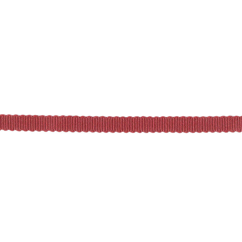 Burgundy Recycled Polyester Petersham Grosgrain Ribbon - 4mm