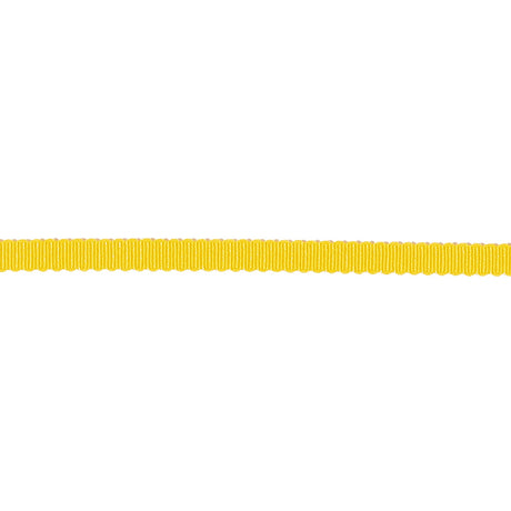 Yellow Recycled Polyester Petersham Grosgrain Ribbon - 4mm