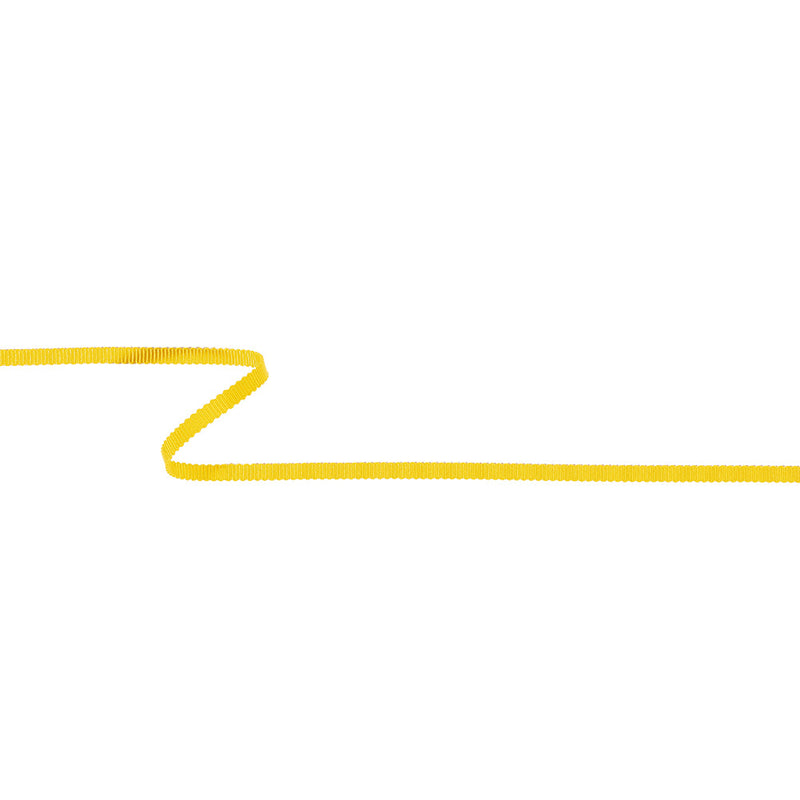 Yellow Recycled Polyester Petersham Grosgrain Ribbon - 4mm
