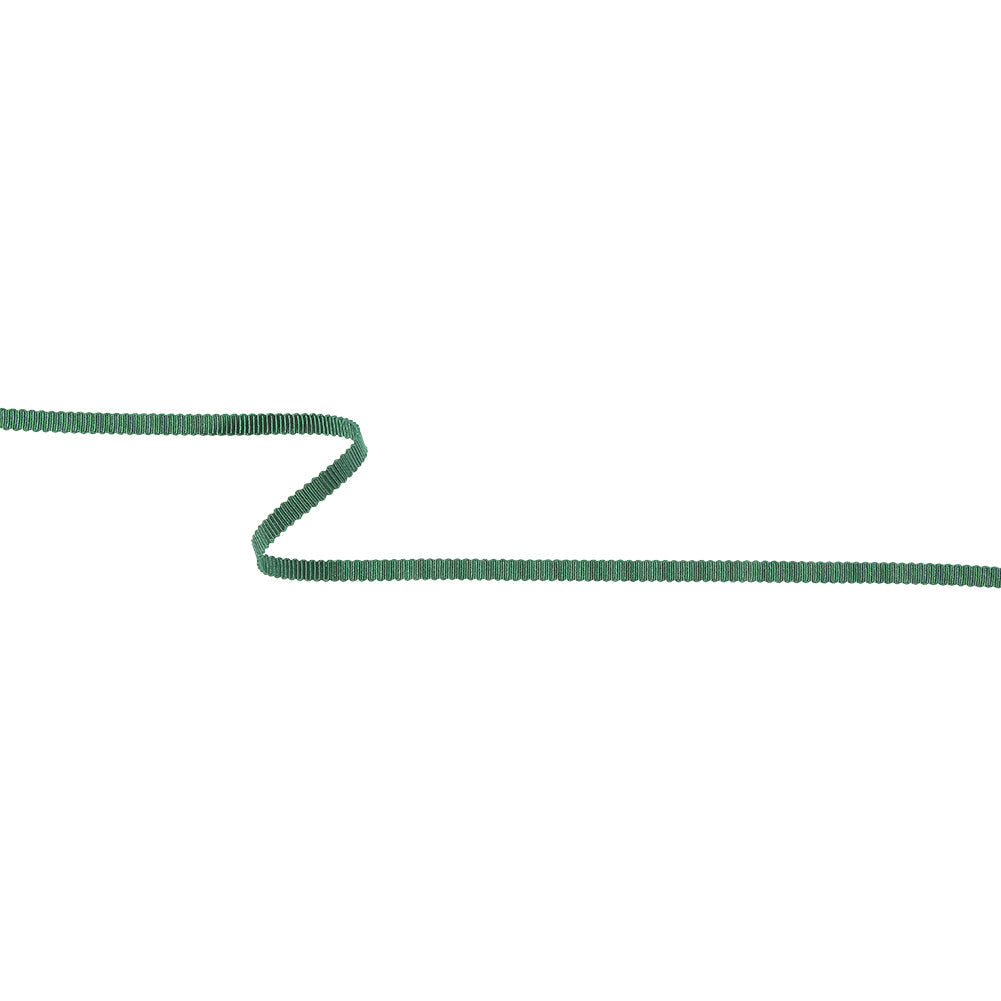 Emerald Recycled Polyester Petersham Grosgrain Ribbon - 4mm