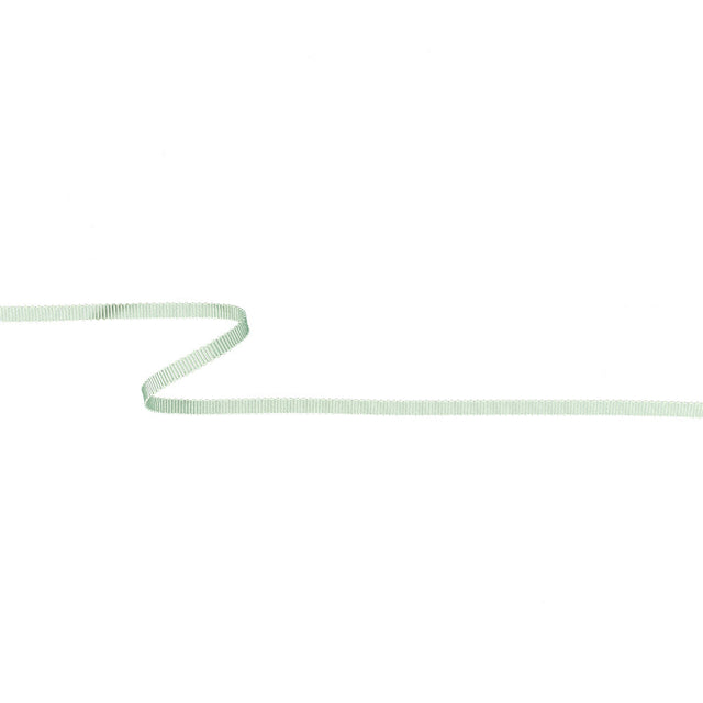 Spearmint Recycled Polyester Petersham Grosgrain Ribbon - 4mm