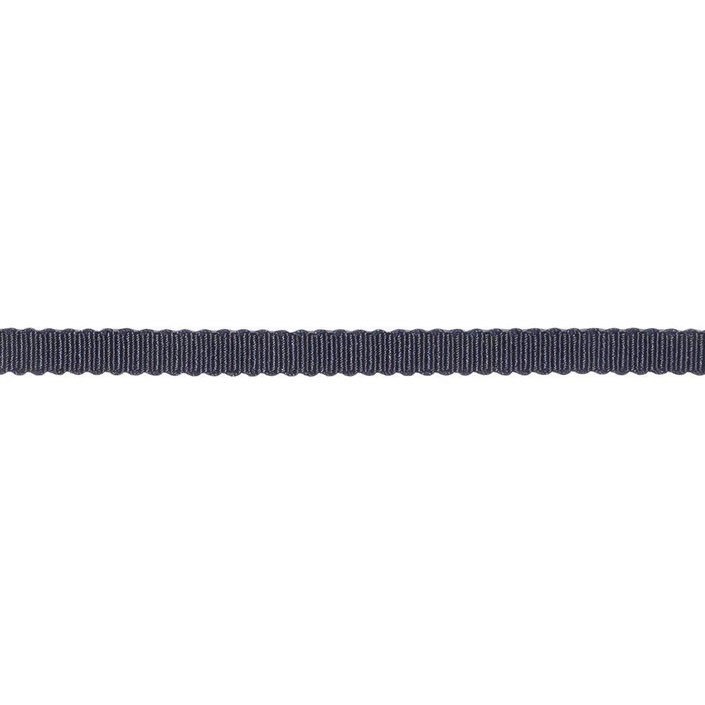 Dark Navy Recycled Polyester Petersham Grosgrain Ribbon - 4mm