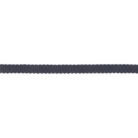 Dark Navy Recycled Polyester Petersham Grosgrain Ribbon - 4mm