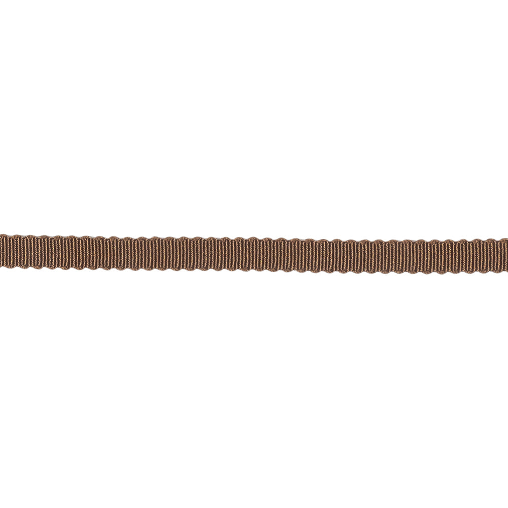 Brown Recycled Polyester Petersham Grosgrain Ribbon - 4mm