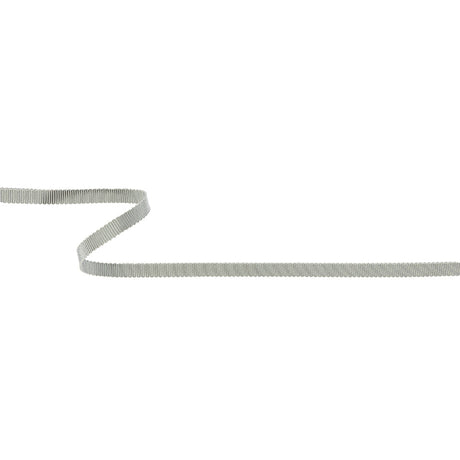Light Gray Recycled Polyester Petersham Grosgrain Ribbon - 6mm