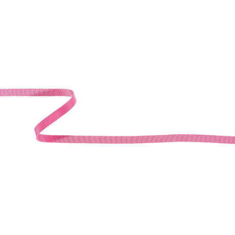 Medium Pink Recycled Polyester Petersham Grosgrain Ribbon - 6mm