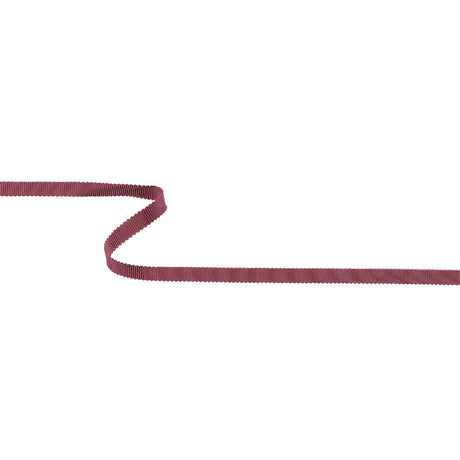 Dark Raspberry Recycled Polyester Petersham Grosgrain Ribbon - 6mm