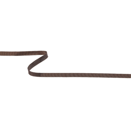 Dark Brown Recycled Polyester Petersham Grosgrain Ribbon - 6mm