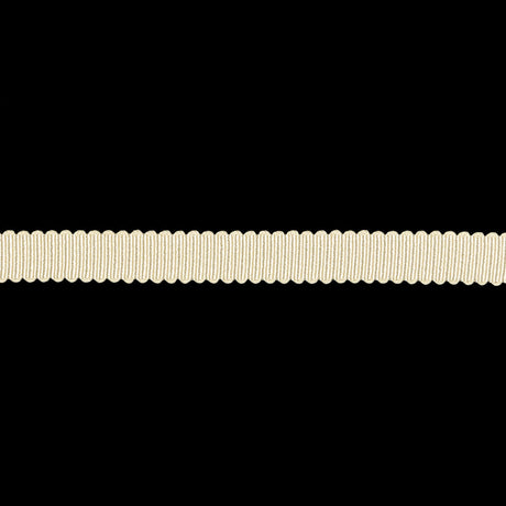 Almond Milk Recycled Polyester Petersham Grosgrain Ribbon - 6mm