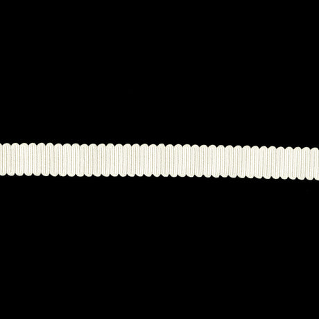 Cannoli Cream Recycled Polyester Petersham Grosgrain Ribbon - 6mm