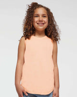 LAT® Girls' Relaxed Fine Jersey Crewneck Sleeve less Tank - 2692