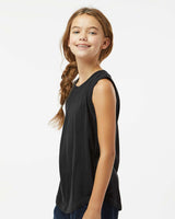 LAT® Girls' Relaxed Fine Jersey Crewneck Sleeve less Tank - 2692