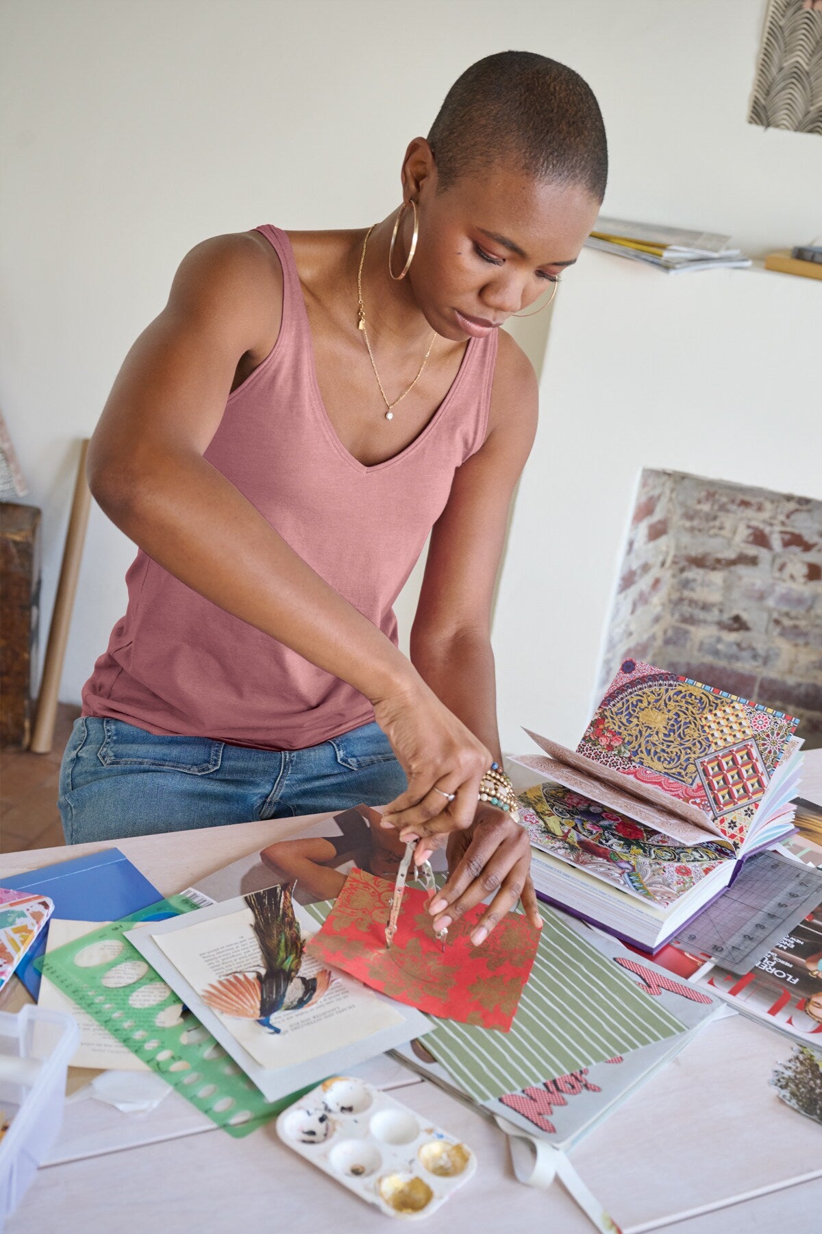 District® Women’s Perfect Blend CVC V-Neck Tank