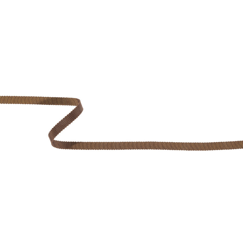 Brown Recycled Polyester Petersham Grosgrain Ribbon - 6mm