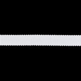 Matte White Recycled Polyester Petersham Grosgrain Ribbon - 9mm