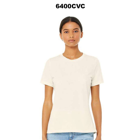 BELLA + CANVAS® Women’s Relaxed Fit Short Sleeve Heather CVC Tee