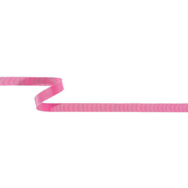 Medium Pink Recycled Polyester Petersham Grosgrain Ribbon - 9mm