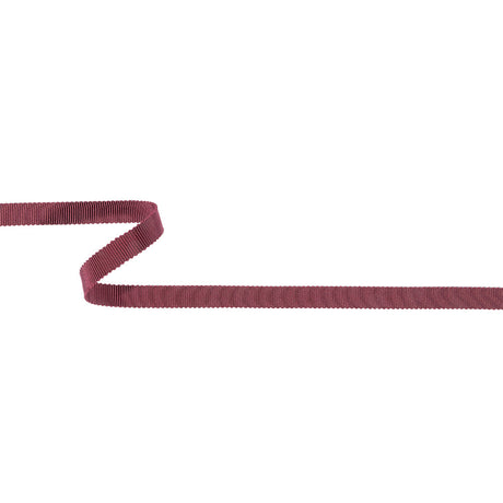 Dark Raspberry Recycled Polyester Petersham Grosgrain Ribbon - 9mm