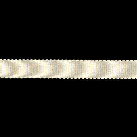 Almond Milk Recycled Polyester Petersham Grosgrain Ribbon - 9mm
