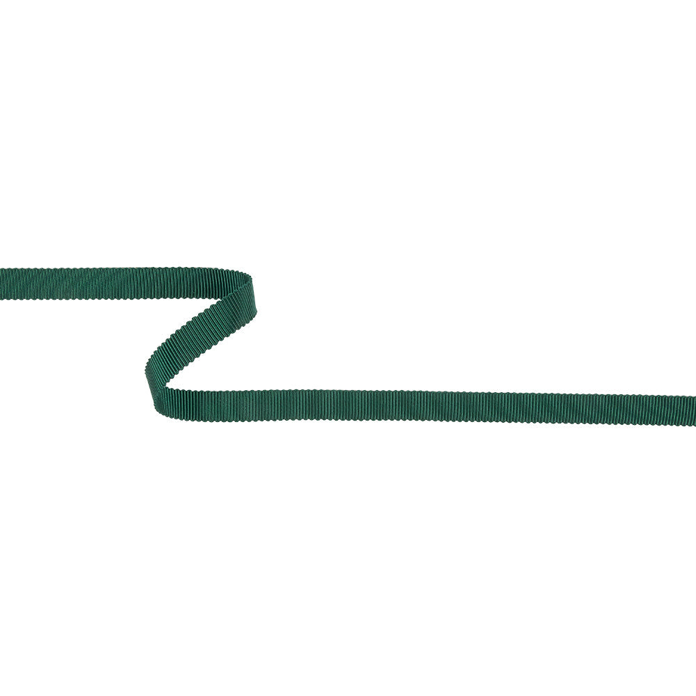 Emerald Recycled Polyester Petersham Grosgrain Ribbon - 9mm