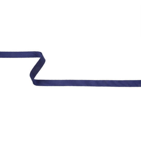 Navy Recycled Polyester Petersham Grosgrain Ribbon - 9mm