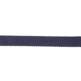 Dark Navy Recycled Polyester Petersham Grosgrain Ribbon - 9mm