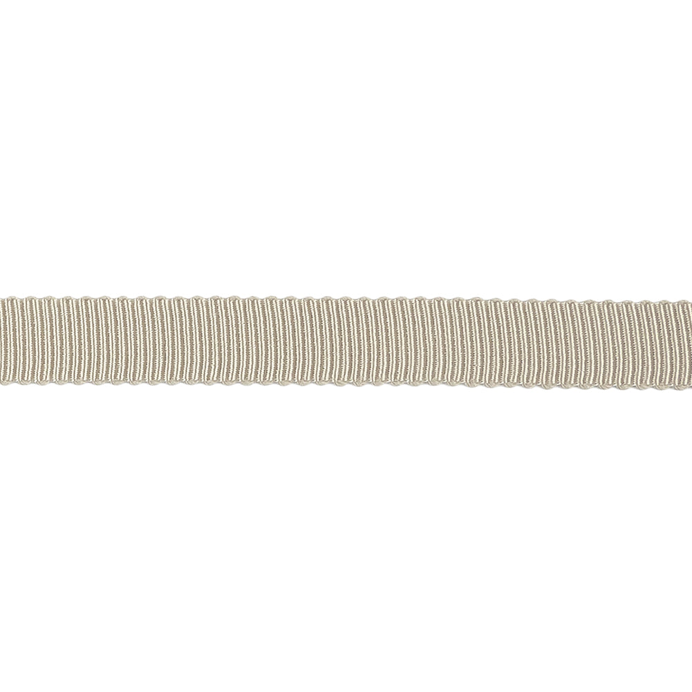 Taupe Recycled Polyester Petersham Grosgrain Ribbon - 9mm