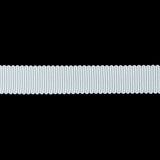 Matte White Recycled Polyester Petersham Grosgrain Ribbon - 12mm