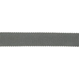 Forged Iron Recycled Polyester Petersham Grosgrain Ribbon - 12mm