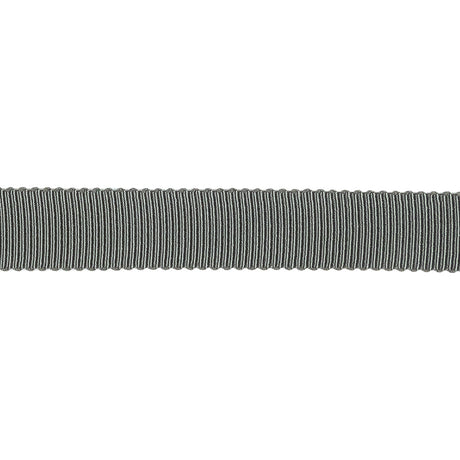 Forged Iron Recycled Polyester Petersham Grosgrain Ribbon - 12mm