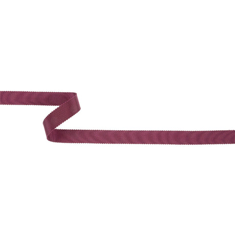Dark Raspberry Recycled Polyester Petersham Grosgrain Ribbon - 12mm