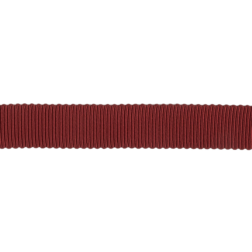 Burgundy Recycled Polyester Petersham Grosgrain Ribbon - 12mm