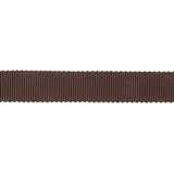 Dark Brown Recycled Polyester Petersham Grosgrain Ribbon - 12mm