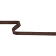 Dark Brown Recycled Polyester Petersham Grosgrain Ribbon - 12mm