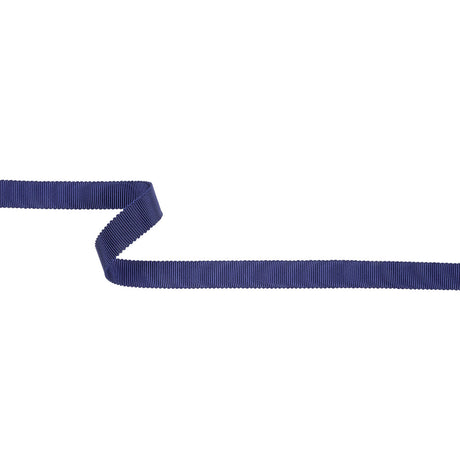 Navy Recycled Polyester Petersham Grosgrain Ribbon - 12mm