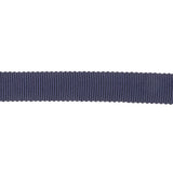 Dark Navy Recycled Polyester Petersham Grosgrain Ribbon - 12mm