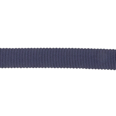 Dark Navy Recycled Polyester Petersham Grosgrain Ribbon - 12mm