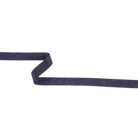 Dark Navy Recycled Polyester Petersham Grosgrain Ribbon - 12mm