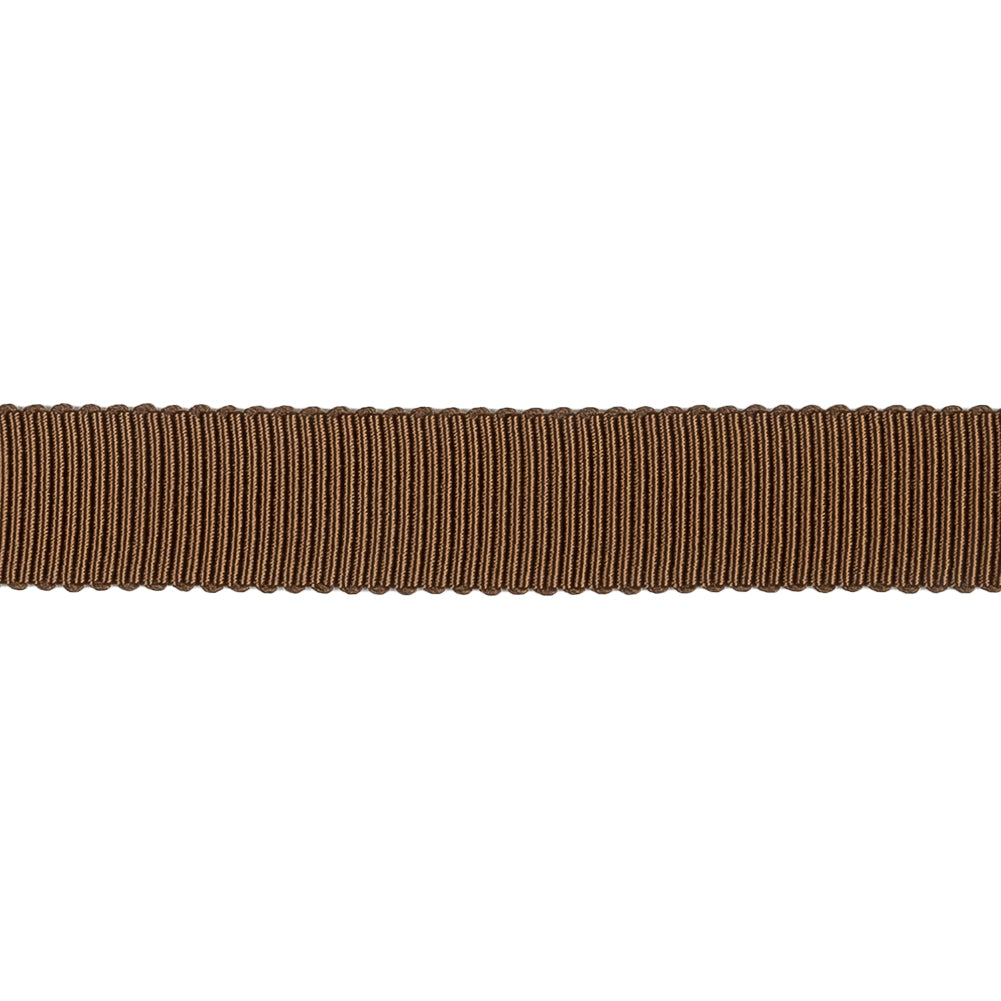 Brown Recycled Polyester Petersham Grosgrain Ribbon - 12mm