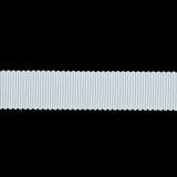 Matte White Recycled Polyester Petersham Grosgrain Ribbon - 15mm