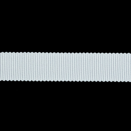 Matte White Recycled Polyester Petersham Grosgrain Ribbon - 15mm