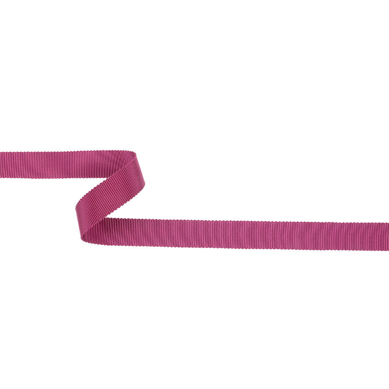 Dark Pink Recycled Polyester Petersham Grosgrain Ribbon - 15mm