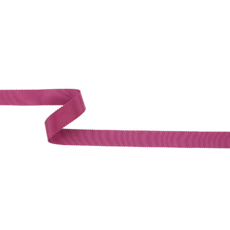 Dark Pink Recycled Polyester Petersham Grosgrain Ribbon - 15mm
