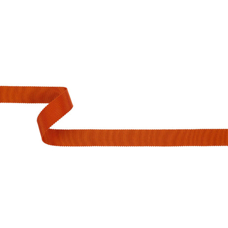 Red Orange Recycled Polyester Petersham Grosgrain Ribbon - 15mm