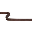 Dark Brown Recycled Polyester Petersham Grosgrain Ribbon - 15mm
