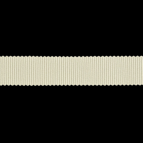 Almond Milk Recycled Polyester Petersham Grosgrain Ribbon - 15mm